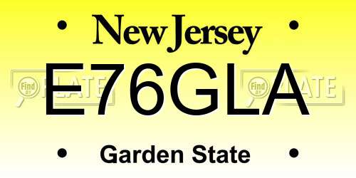 E76GLA New Jersey License Plate