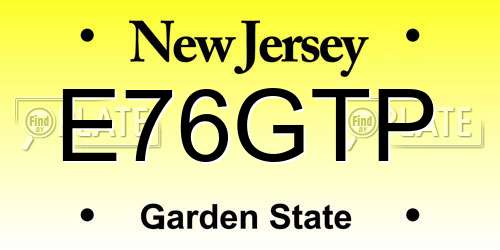 E76GTP New Jersey License Plate