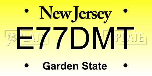 E77DMT New Jersey License Plate