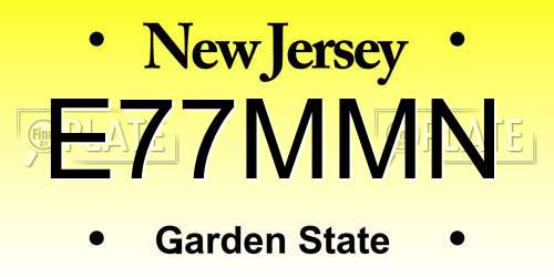 E77MMN New Jersey License Plate