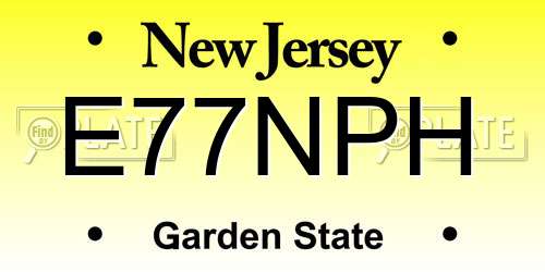E77NPH New Jersey License Plate