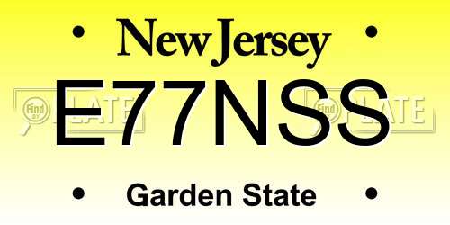 E77NSS New Jersey License Plate