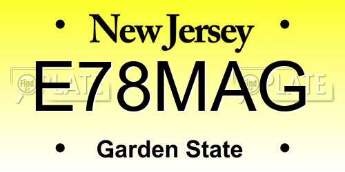 E78MAG New Jersey License Plate