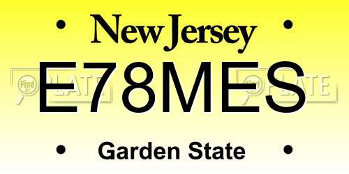 E78MES New Jersey License Plate