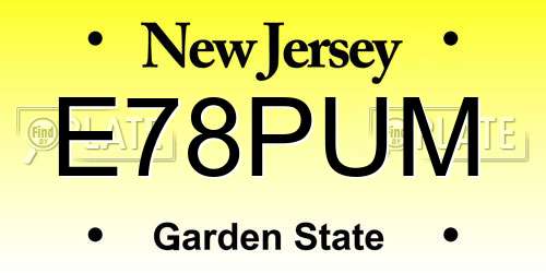 E78PUM New Jersey License Plate