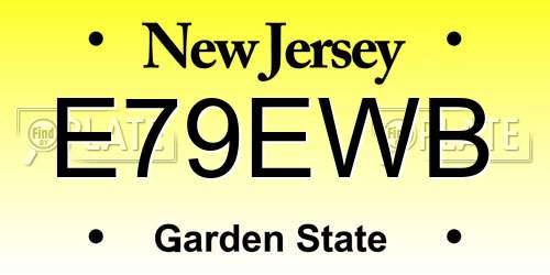 E79EWB New Jersey License Plate