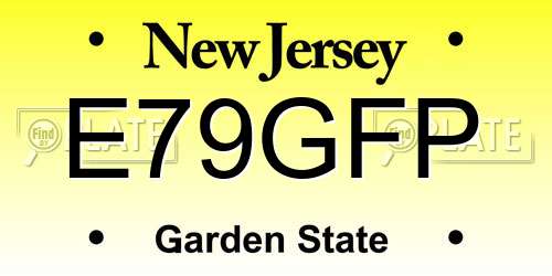 E79GFP New Jersey License Plate