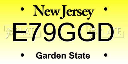 E79GGD New Jersey License Plate