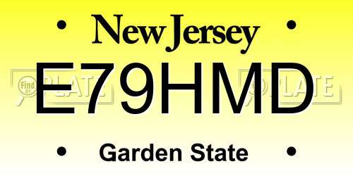 E79HMD New Jersey License Plate