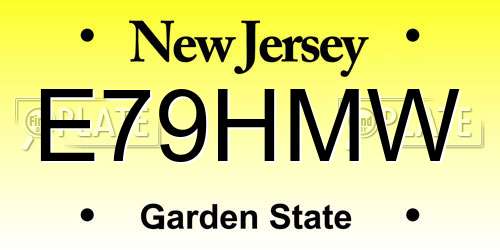 E79HMW New Jersey License Plate