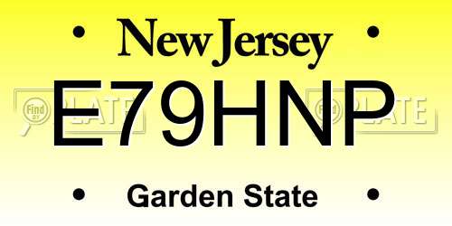 E79HNP New Jersey License Plate