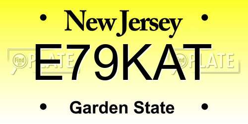 E79KAT New Jersey License Plate