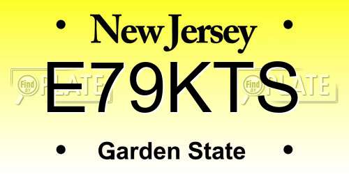 E79KTS New Jersey License Plate