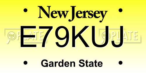 E79KUJ New Jersey License Plate