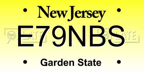 E79NBS New Jersey License Plate