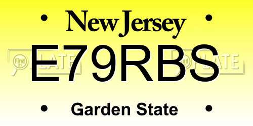 E79RBS New Jersey License Plate