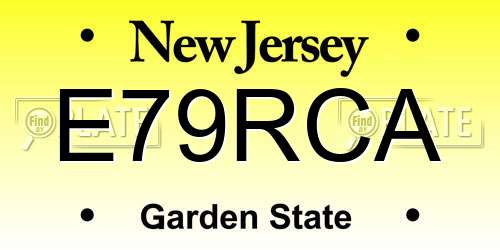 E79RCA New Jersey License Plate