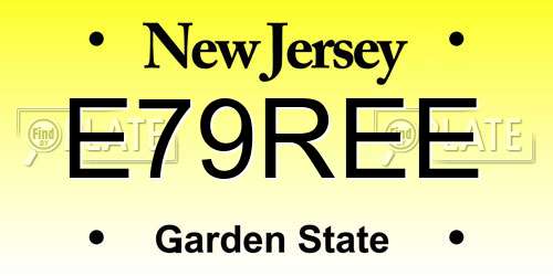 E79REE New Jersey License Plate