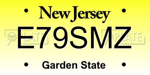 E79SMZ New Jersey License Plate