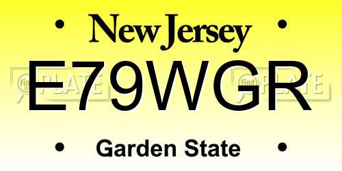 E79WGR New Jersey License Plate