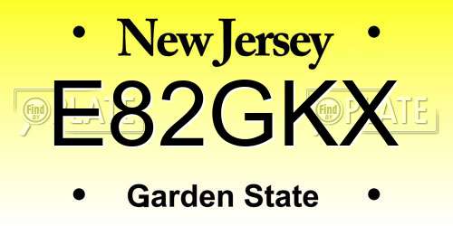 E82GKX New Jersey License Plate