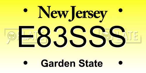 E83SSS New Jersey License Plate