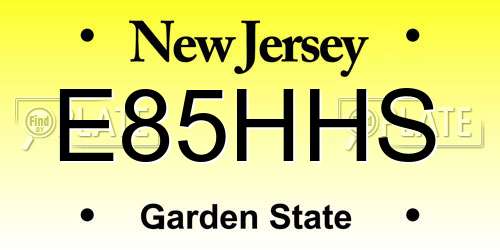 E85HHS New Jersey License Plate