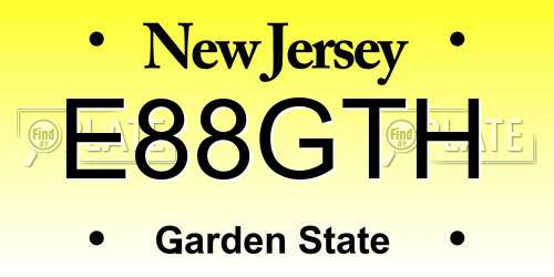 E88GTH New Jersey License Plate