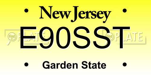 E90SST New Jersey License Plate