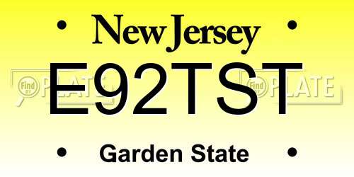 E92TST New Jersey License Plate