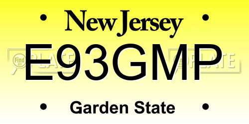 E93GMP New Jersey License Plate