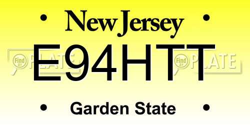 E94HTT New Jersey License Plate