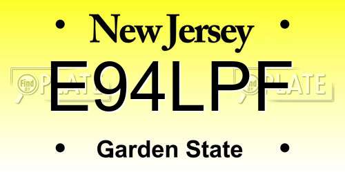 E94LPF New Jersey License Plate