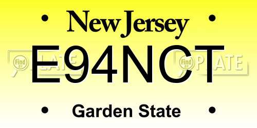 E94NCT New Jersey License Plate