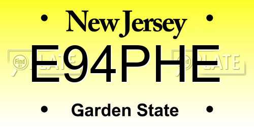 E94PHE New Jersey License Plate