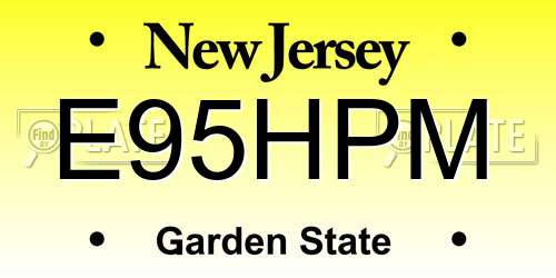 E95HPM New Jersey License Plate