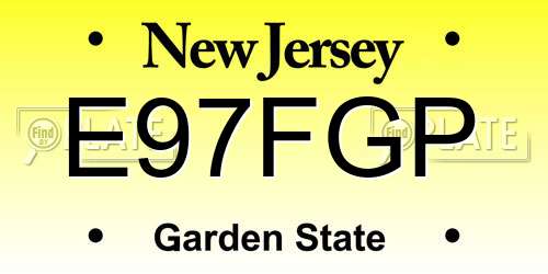 E97FGP New Jersey License Plate