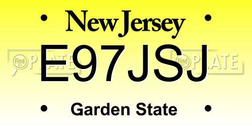 E97JSJ New Jersey License Plate