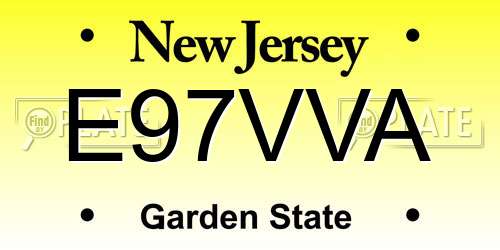 E97VVA New Jersey License Plate
