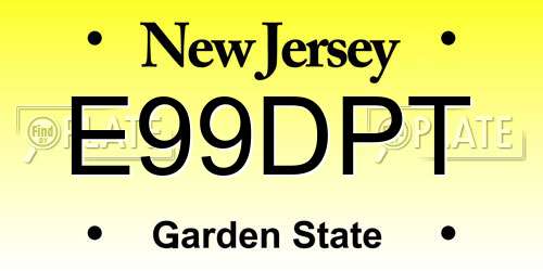 E99DPT New Jersey License Plate