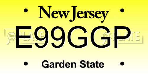 E99GGP New Jersey License Plate