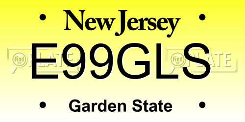 E99GLS New Jersey License Plate