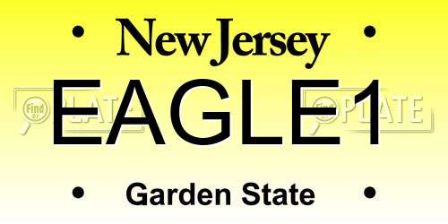 EAGLE1 New Jersey License Plate