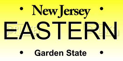 EASTERN New Jersey License Plate