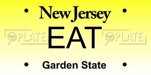 EAT New Jersey License Plate
