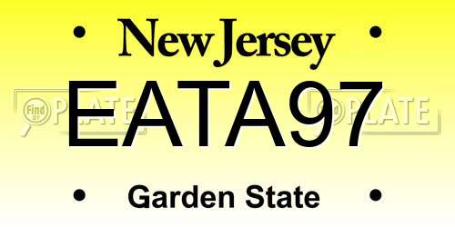 EATA97 New Jersey License Plate