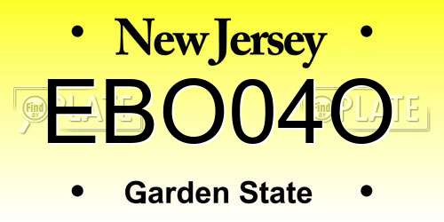 EBO04O New Jersey License Plate