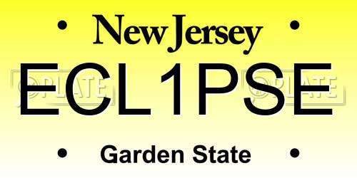 ECL1PSE New Jersey License Plate