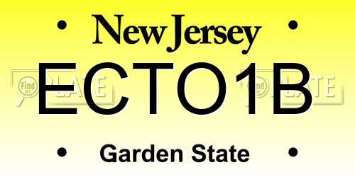 ECTO1B New Jersey License Plate