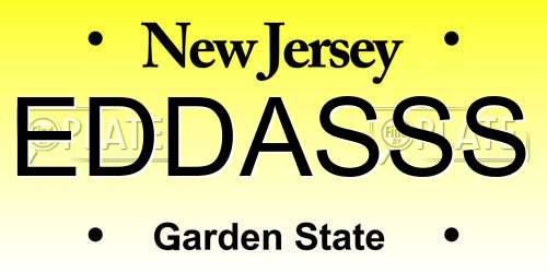 EDDASSS New Jersey License Plate